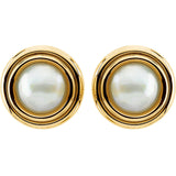14K Yellow Gold Mabé Pearl Earrings - Cailin's