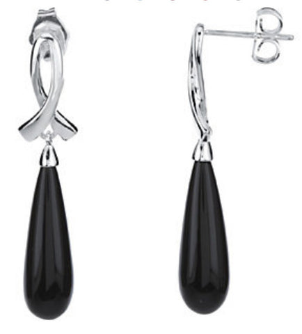 925 Sterling Silver Onyx Earrings - Cailins | Fine Jewelry + Gifts