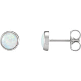 14K Gold Opal Gemstone Post Earrings - Cailins | Fine Jewelry + Gifts