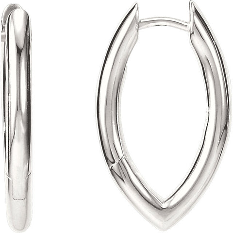 Sterling Silver Oval Tube Hoop Earrings - Cailins | Fine Jewelry + Gifts