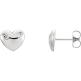 Heart diamond Post Earrings - Cailin's