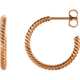 J Hoop Rope Earrings - Cailins | Fine Jewelry + Gifts