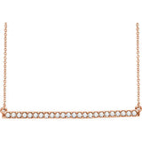 14K Gold Diamond Bar Necklace - Cailin's