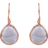 14K Rose Plating Amethyst Earrings - Cailins | Fine Jewelry + Gifts