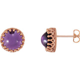 Crown Gemstone Post Earrings - Cailin's
