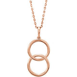 Stylish Interlocking Circle 18 inch Necklace - Cailin's