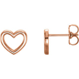 Heart Accent Post Earrings - Cailins | Fine Jewelry + Gifts
