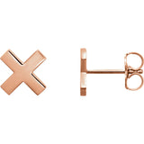 Letter X Post Earrings - Cailins | Fine Jewelry + Gifts