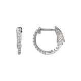 Sterling Silver Cubic Zirconia In Out Hoop Earrings - Cailins | Fine Jewelry + Gifts