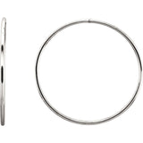 Sterling Silver Infinite Tube Hoop Earrings - Cailins | Fine Jewelry + Gifts