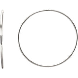 Sterling Silver Infinite Tube Hoop Earrings - Cailins | Fine Jewelry + Gifts