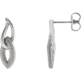 Intertwine Texture Post Earrings - Cailins | Fine Jewelry + Gifts
