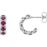 Ruby Hoops - Cailins | Fine Jewelry + Gifts