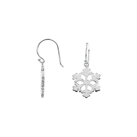Simple Snowflake French Wire Earrings - Cailins | Fine Jewelry + Gifts
