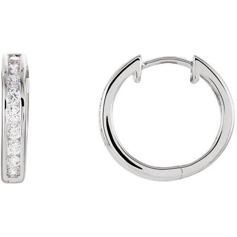 Sterling Silver Cubic Zirconia Hoop Earrings - Cailins | Fine Jewelry + Gifts