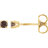 14K Yellow Gold Classic Gemstone Post Earrings - Cailins | Fine Jewelry + Gifts