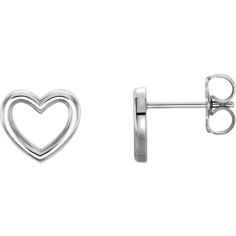 Heart Accent Post Earrings - Cailins | Fine Jewelry + Gifts