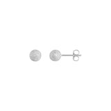 Sterling Silver Space Glitter Stardust Ball Post Earrings - Cailins | Fine Jewelry + Gifts