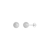 Sterling Silver Space Glitter Stardust Ball Post Earrings - Cailins | Fine Jewelry + Gifts