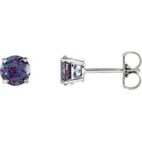 14K White Gold Classic Gemstone Post Earrings - Cailins | Fine Jewelry + Gifts