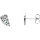 Geometric Piece diamond Post Earrings - Cailin's