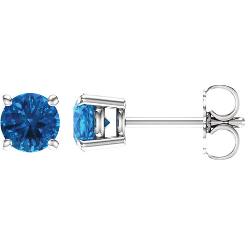 14K White Gold Classic Gemstone Post Earrings - Cailins | Fine Jewelry + Gifts