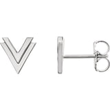 Twin "V" Post Earrings - Cailins | Fine Jewelry + Gifts