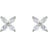 14K Gold Diamond Cluster Post Earrings - Cailins | Fine Jewelry + Gifts