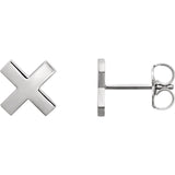Letter X Post Earrings - Cailins | Fine Jewelry + Gifts