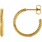 J Hoop Rope Earrings - Cailins | Fine Jewelry + Gifts