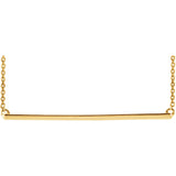 14K Gold Straight Bar Necklace - Cailin's