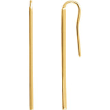 14K Gold Long Bar Earrings - Cailins | Fine Jewelry + Gifts