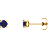 14K Yellow Gold Classic Gemstone Post Earrings - Cailins | Fine Jewelry + Gifts