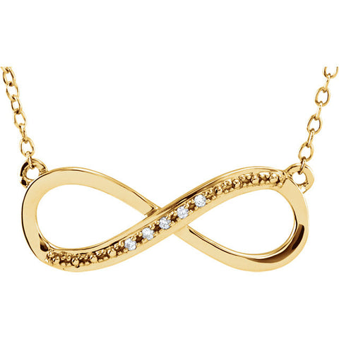 14K Gold Infinity diamond Necklace - Cailin's