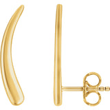 14K Gold Curvey Ear Climbers - Cailins | Fine Jewelry + Gifts