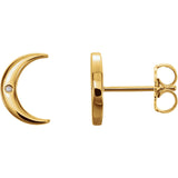 Classic Crescent Moon Earrings - Cailins | Fine Jewelry + Gifts