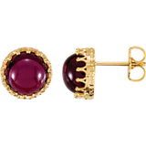 Crown Gemstone Post Earrings - Cailin's