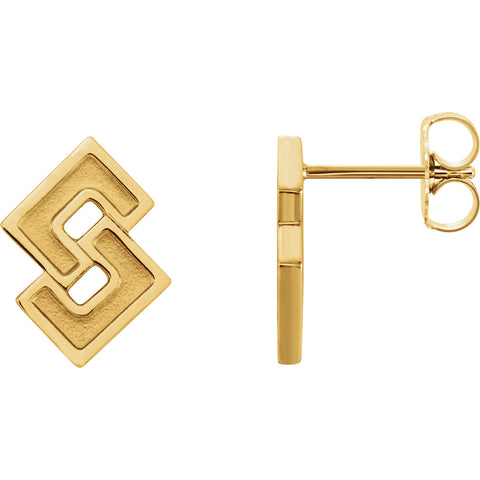 Geometric Link Post Earrings - Cailins | Fine Jewelry + Gifts