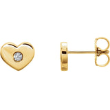 Heart diamond Post Earrings - Cailin's