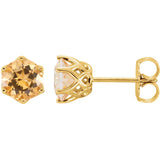 14K Gold Topaz Post Earrings - Cailins | Fine Jewelry + Gifts