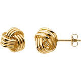 14K Gold Knot Post Earrings - Cailins | Fine Jewelry + Gifts