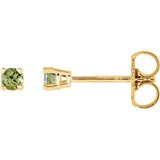 14K Yellow Gold Classic Gemstone Post Earrings - Cailins | Fine Jewelry + Gifts