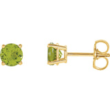 14K Yellow Gold Classic Gemstone Post Earrings - Cailins | Fine Jewelry + Gifts