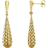 14K Gold Vintage Pierce Teardrop Post Earrings - Cailin's