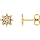 Geometric Starburst diamond Earrings - Cailins | Fine Jewelry + Gifts