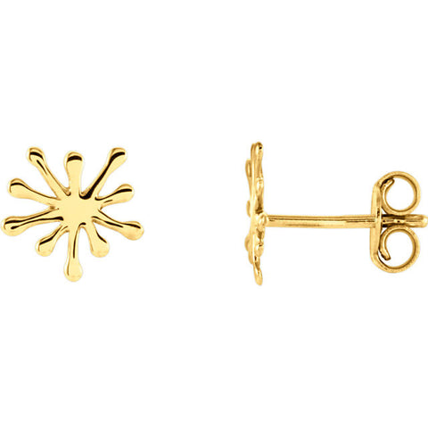 14K Yellow Gold Fun Splat Post Earrings - Cailins | Fine Jewelry + Gifts