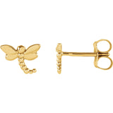 14K Gold Dragonfly Stud Earrings - Cailins | Fine Jewelry + Gifts