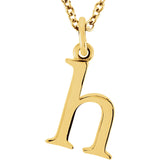 14K Gold Lowercase Letter Initial Necklace - Cailin's