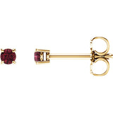 14K Yellow Gold Classic Gemstone Post Earrings - Cailins | Fine Jewelry + Gifts