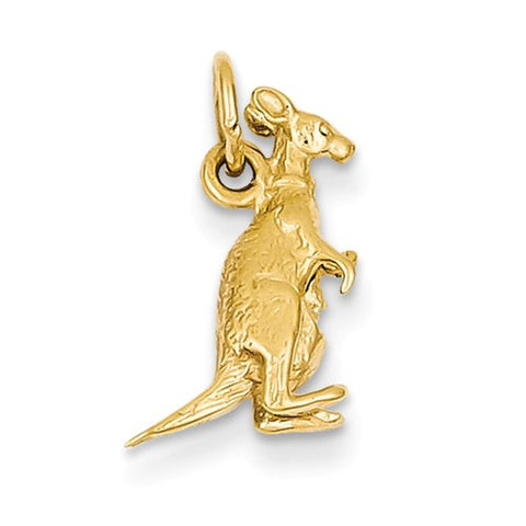 14K Yellow Gold Kangaroo Necklace Charm - Cailin's